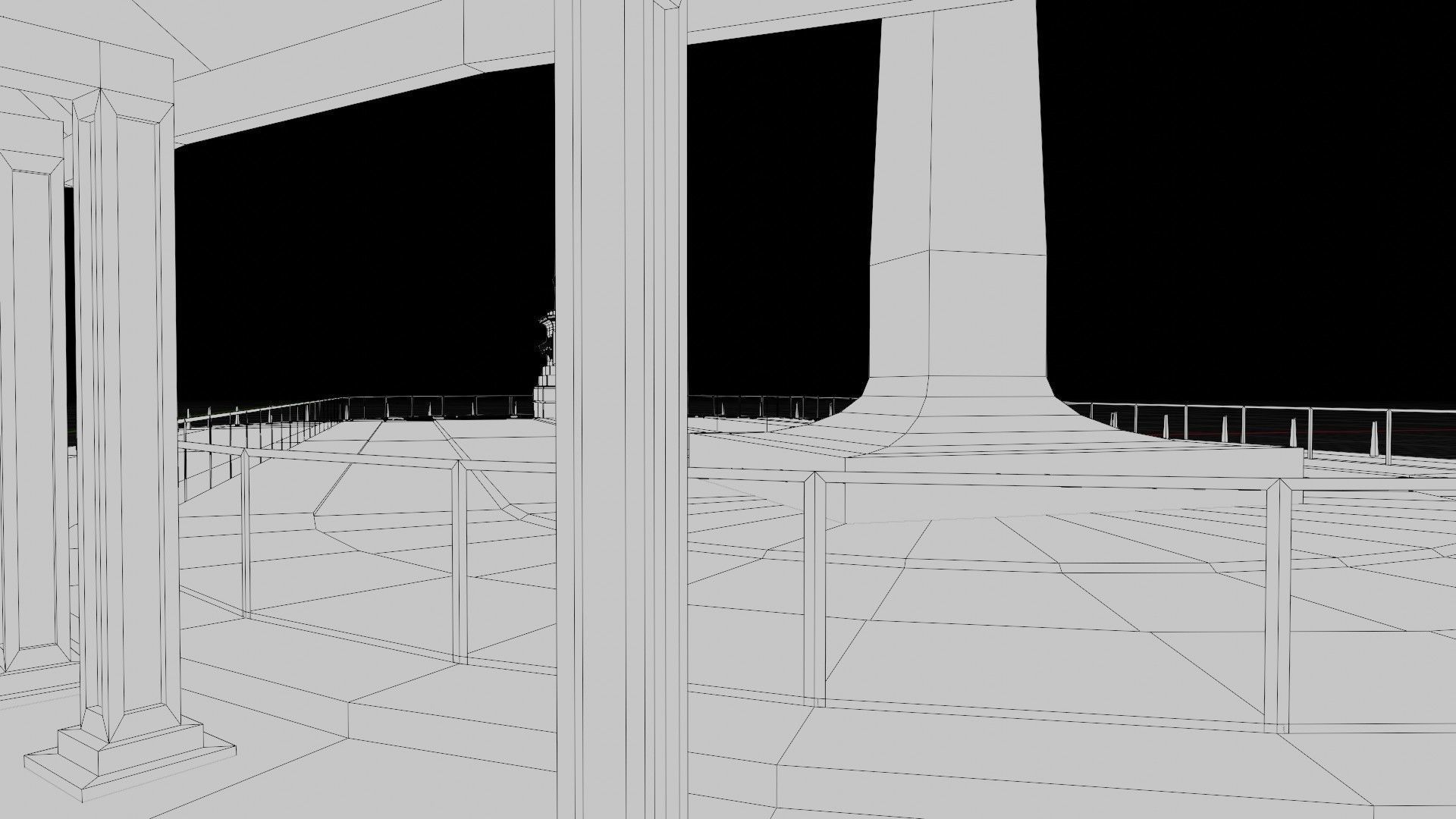 lowpoly well detailed Medieval stadium Low-poly 3D model_15