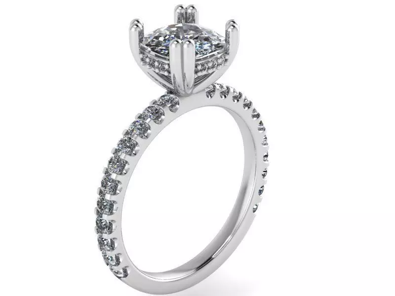 Diamond ring with several stones 2019 3D print model 3D print model