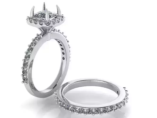 Round diamond ring with band 2020 3D print model