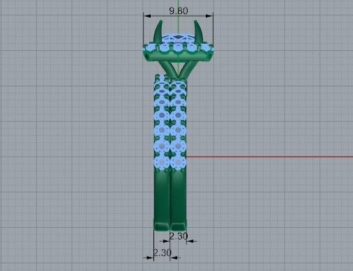 Round diamond ring with band 2020 3D print model 3D print model_7