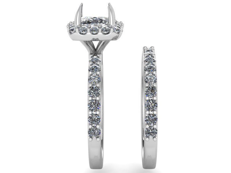 Round diamond ring with band 2020 3D print model 3D print model_3