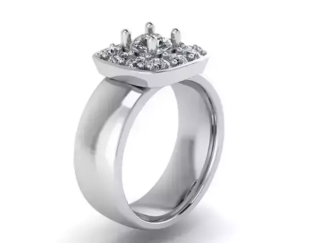 Thick Diamond  ring 2021 3D print model