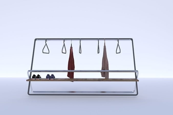 CASUAL STILISH WOMEN and MEN WARDROBE HANGER   Free 3D model