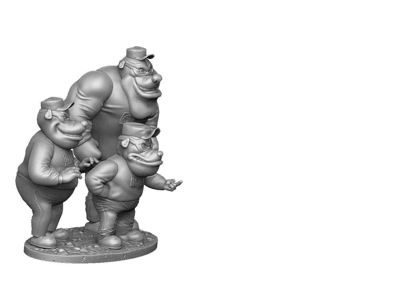 Beagle Boys STL for 3D print 3D print model_14