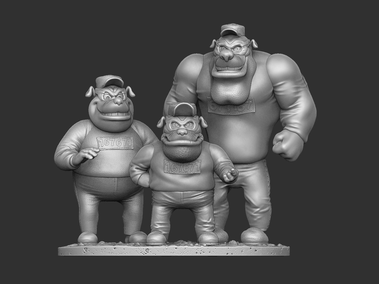 Beagle Boys STL for 3D print 3D print model_4
