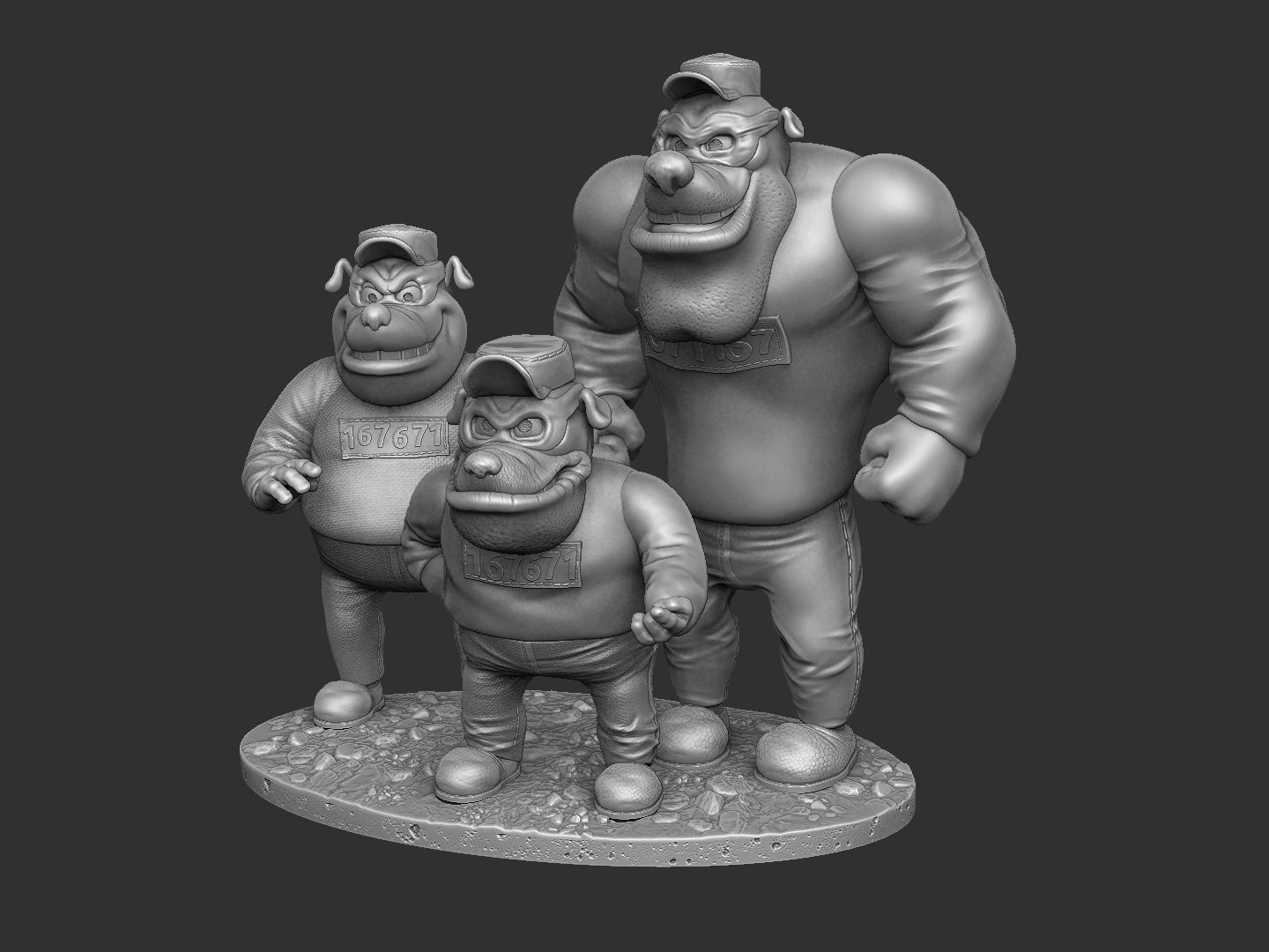 Beagle Boys STL for 3D print 3D print model_16