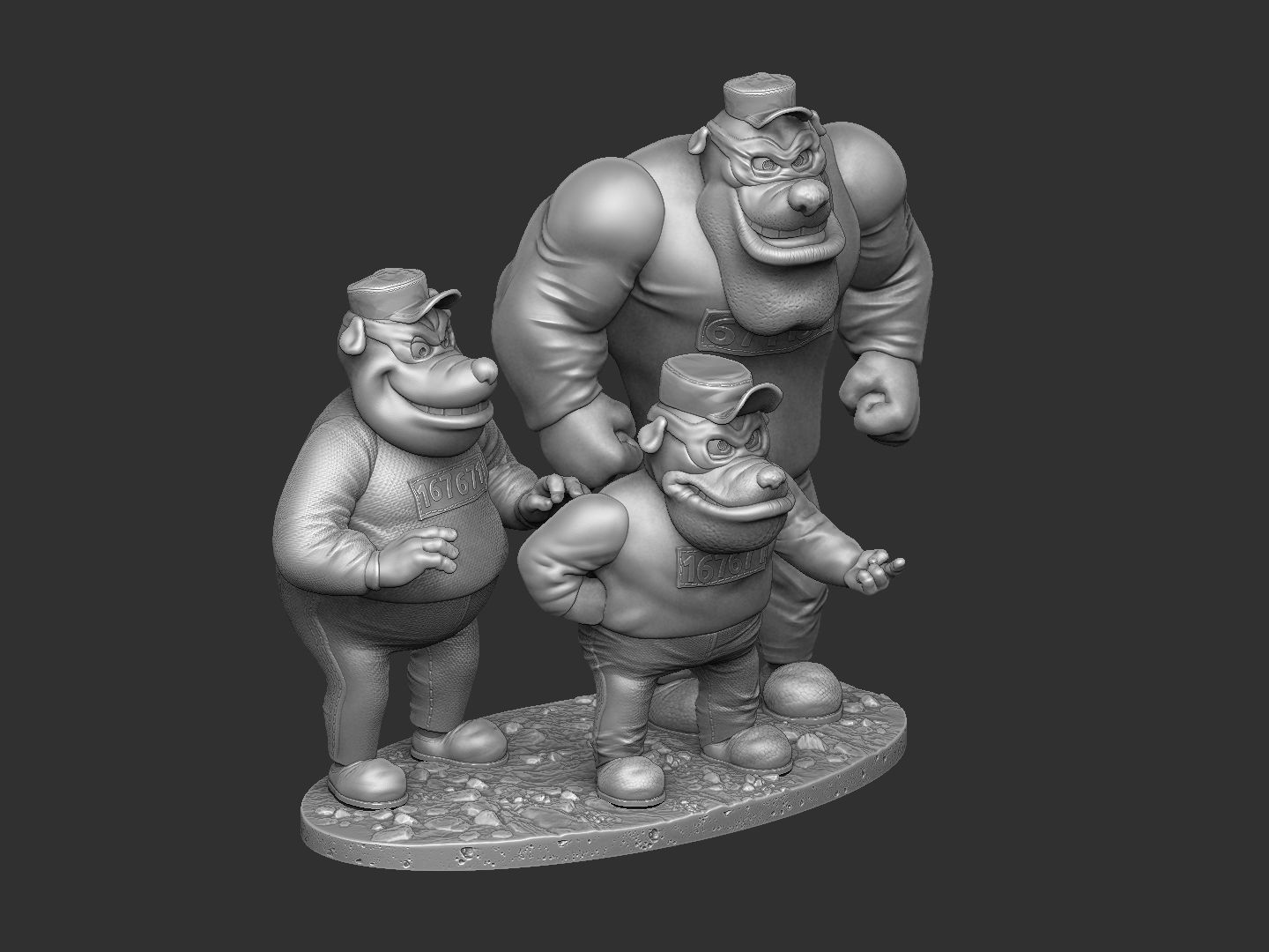 Beagle Boys STL for 3D print 3D print model_18