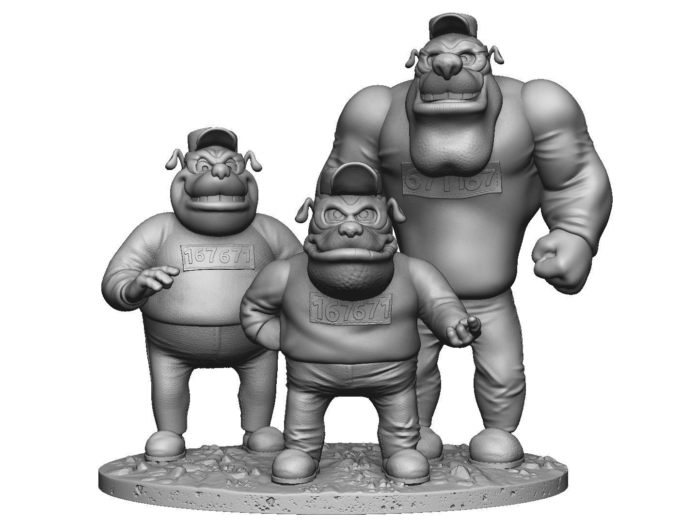 Beagle Boys STL for 3D print 3D print model_1