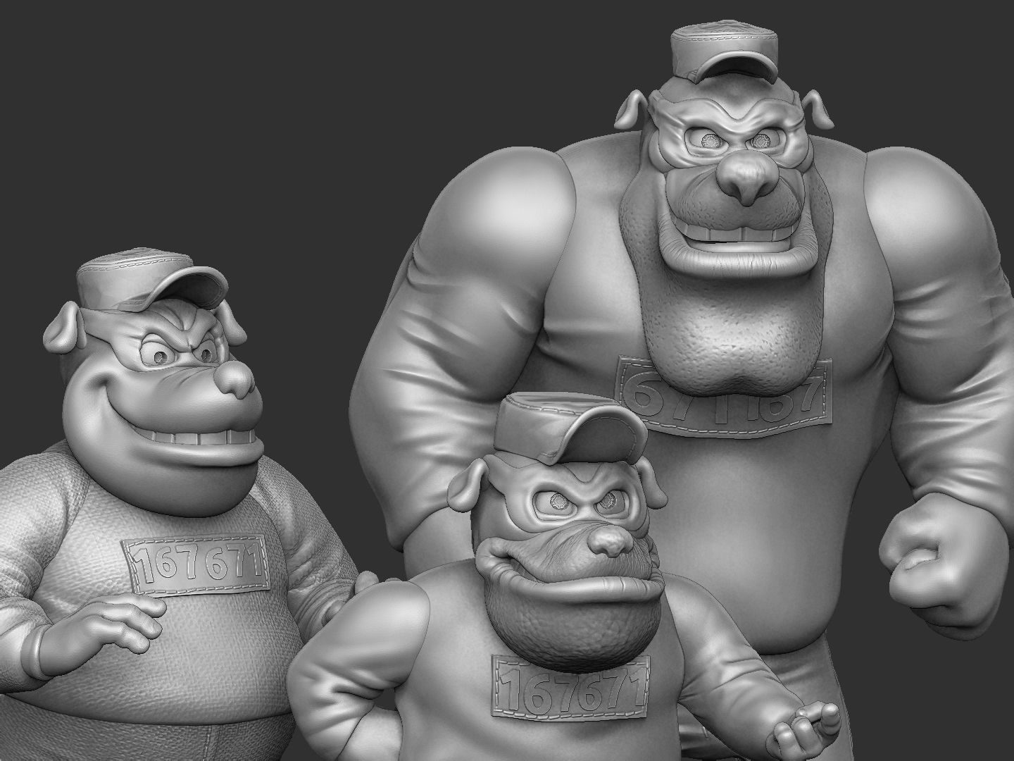 Beagle Boys STL for 3D print 3D print model_2