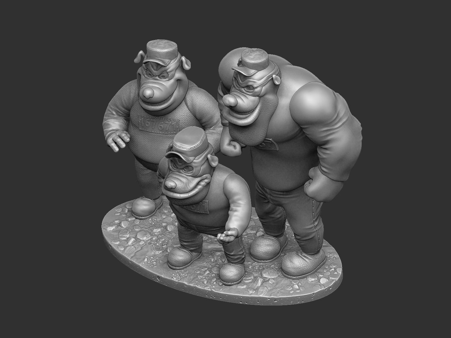 Beagle Boys STL for 3D print 3D print model_17