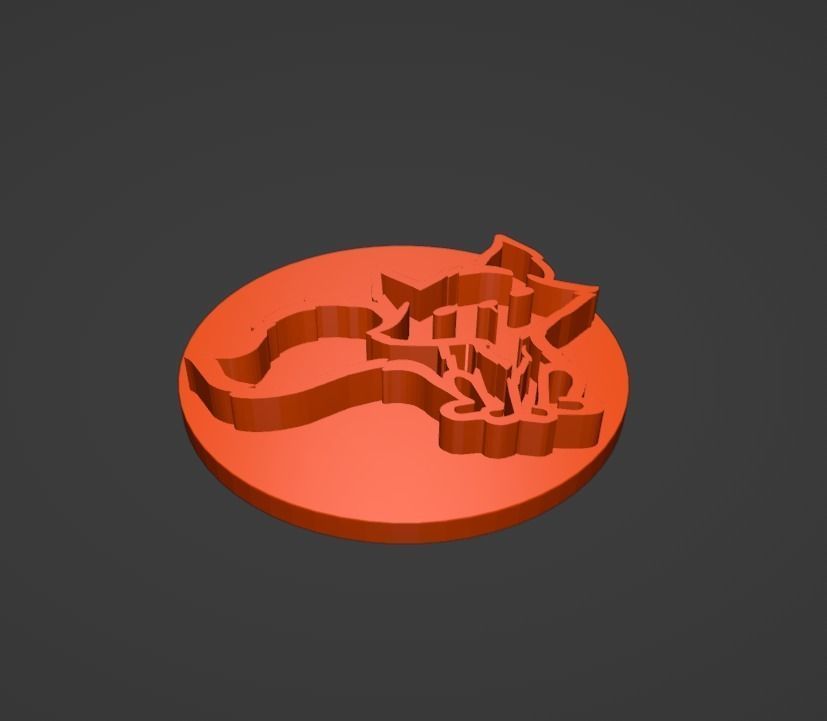 Fox Cookie Stamp and Cutter 3D print model_7