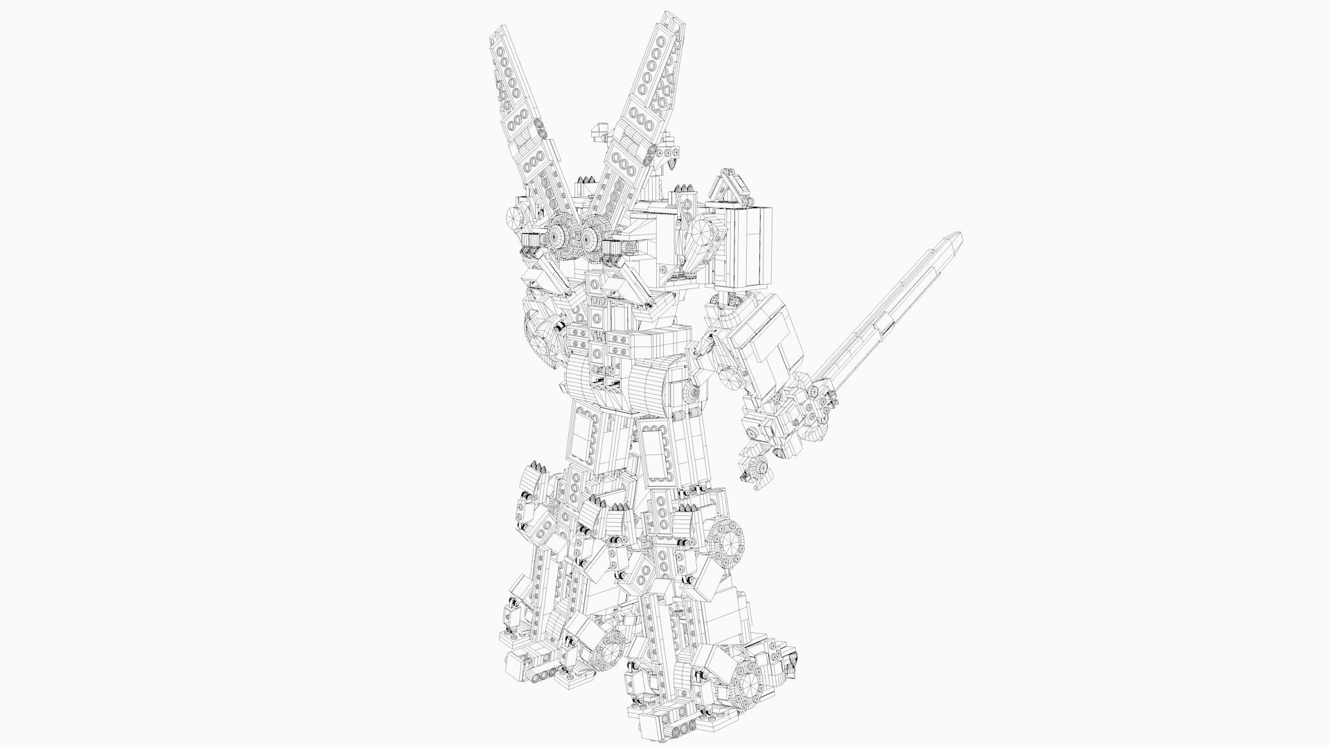 LEGO robot 3D model_9