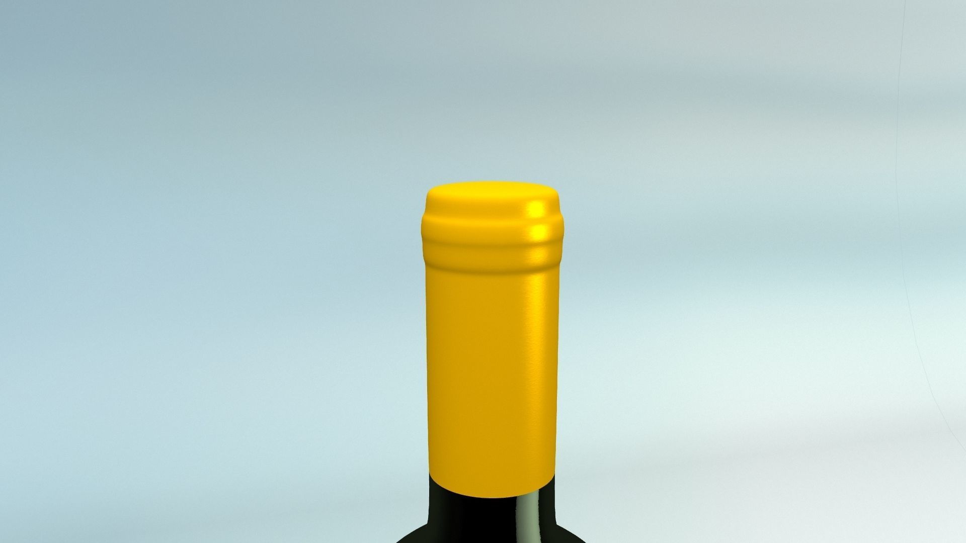 White Wine bottle 3D model_7