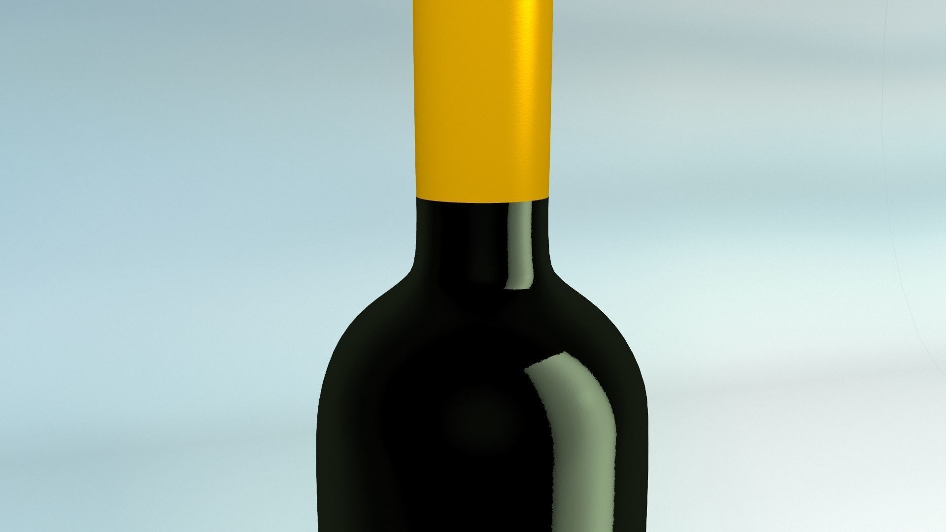 White Wine bottle 3D model_3