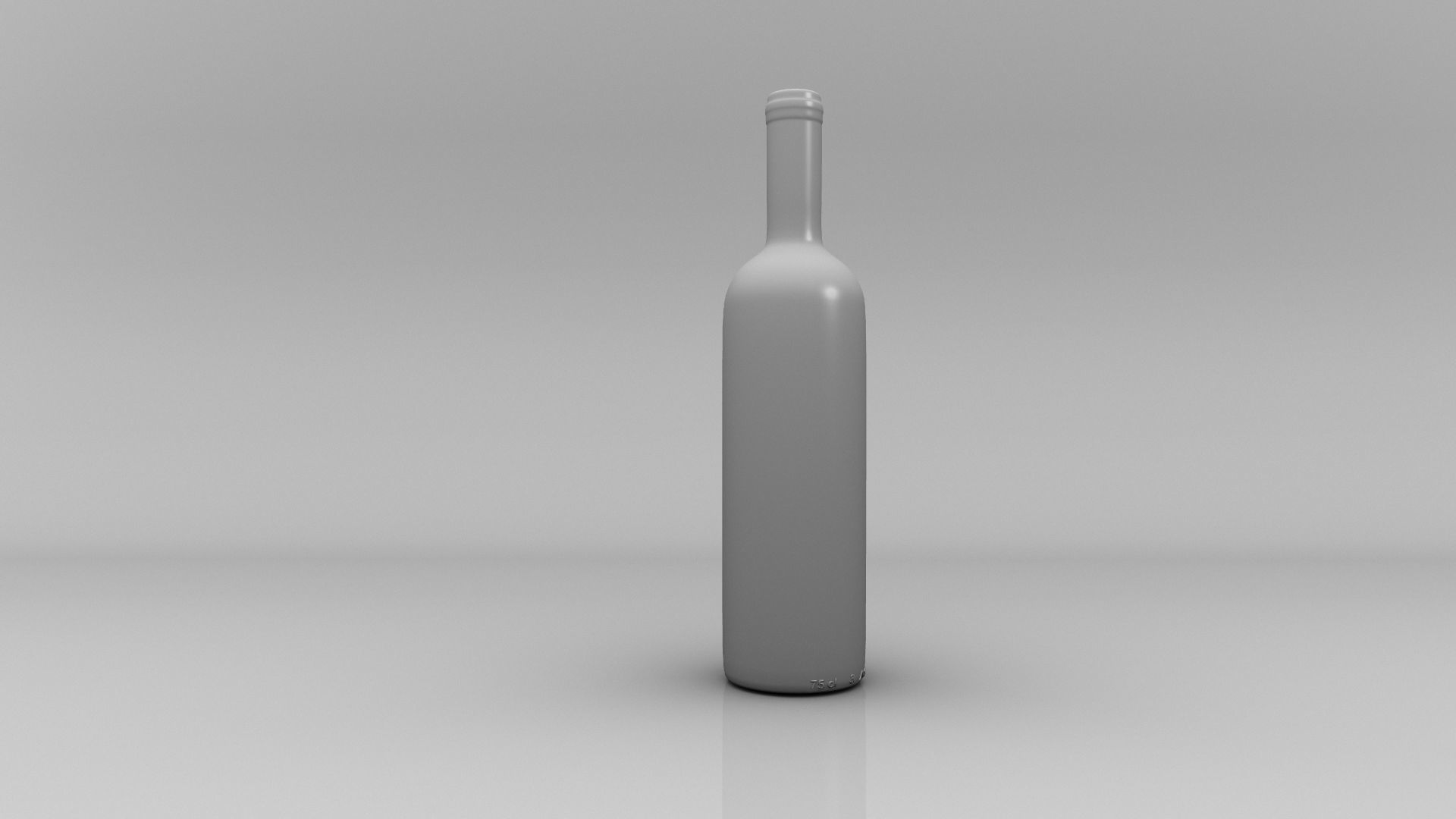 White Wine bottle 3D model_8
