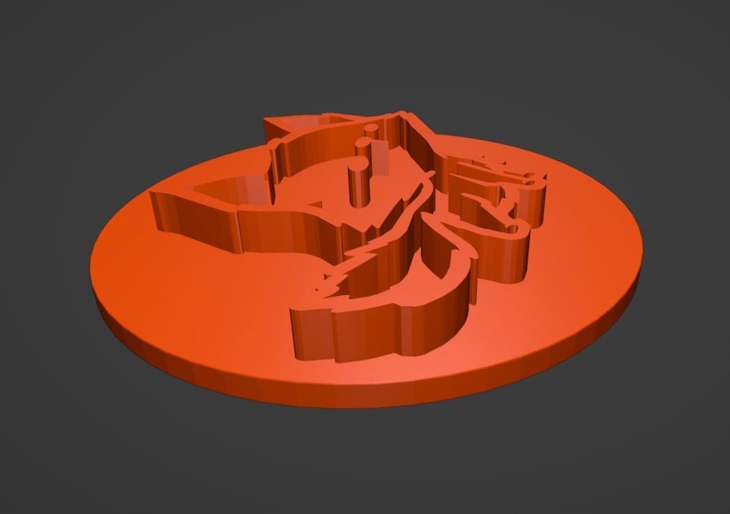 Wolf Cookie Stamp and Cutter 3D print model_9