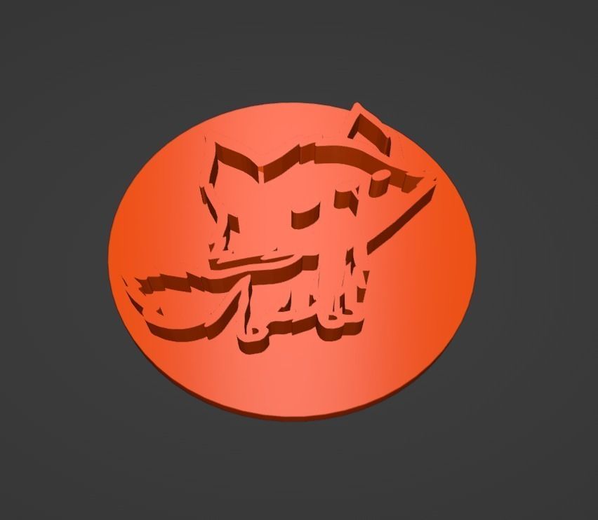 Wolf Cookie Stamp and Cutter 3D print model_4