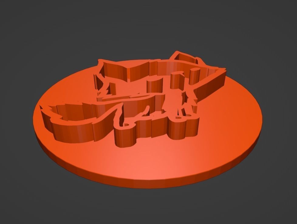 Wolf Cookie Stamp and Cutter 3D print model_7