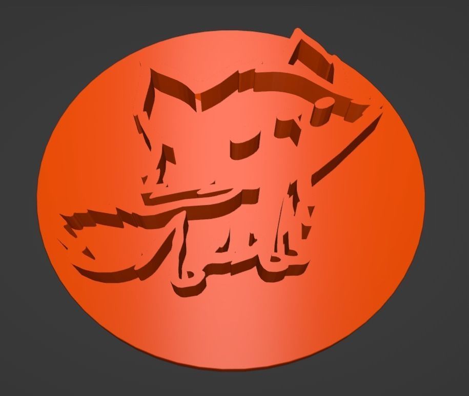 Wolf Cookie Stamp and Cutter 3D print model_6