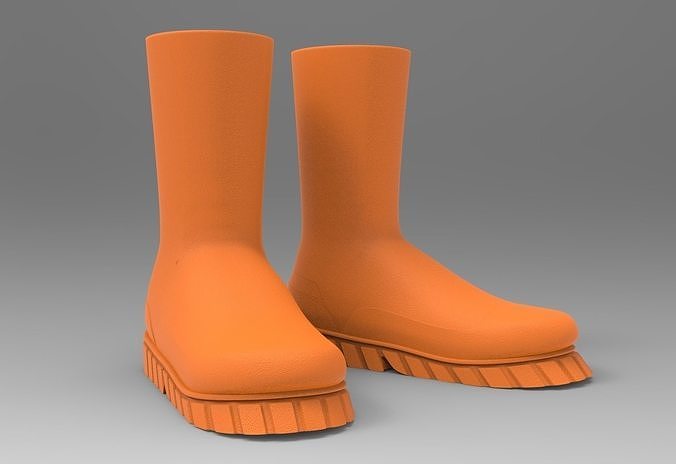 Aberdeen Platform Boots Low-poly 3D model