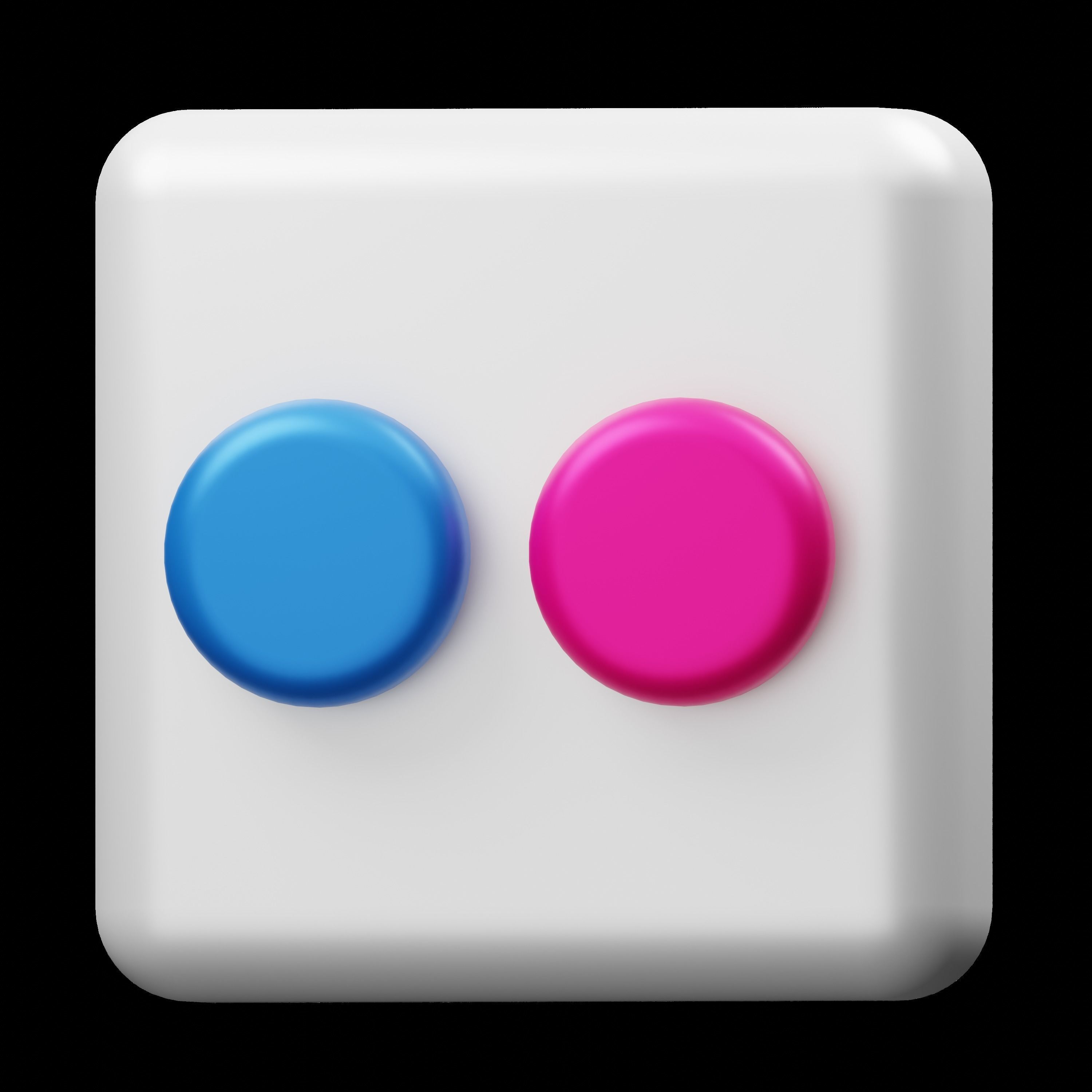 Social Media 3D Illustration Low-poly 3D model_1