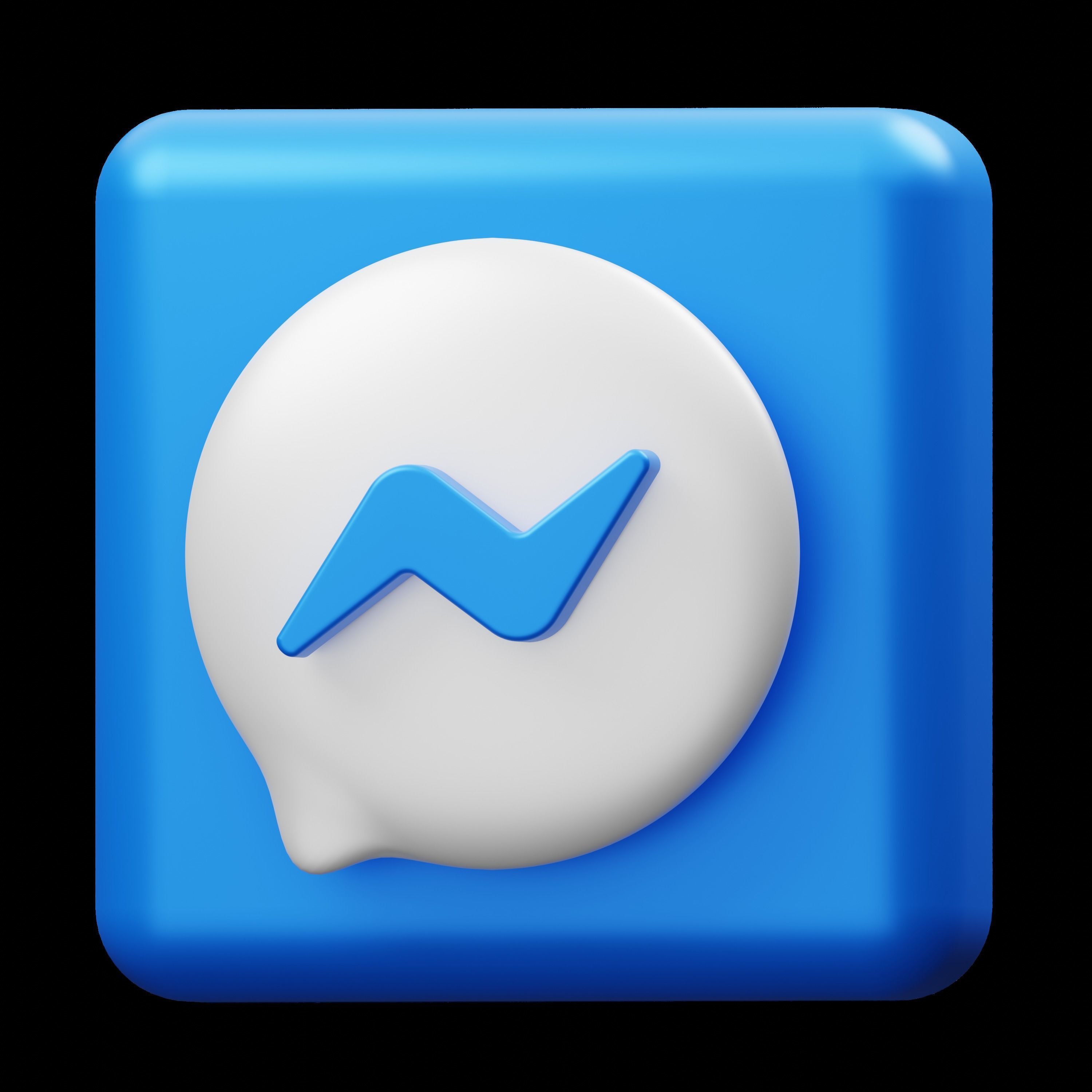 Social Media 3D Illustration Low-poly 3D model_11