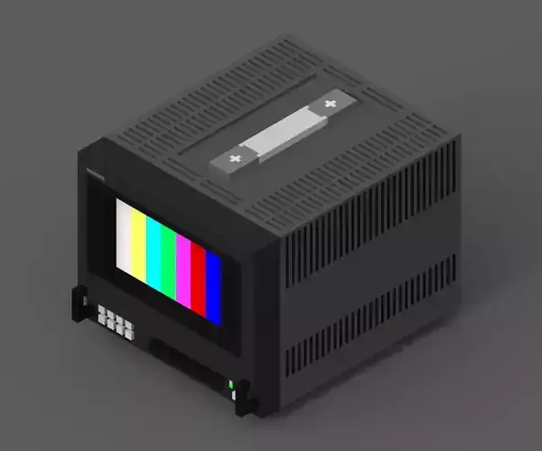 Sony Trinitron Broadcast Video Monitor CRT RGB Television BVM Low-poly 3D model