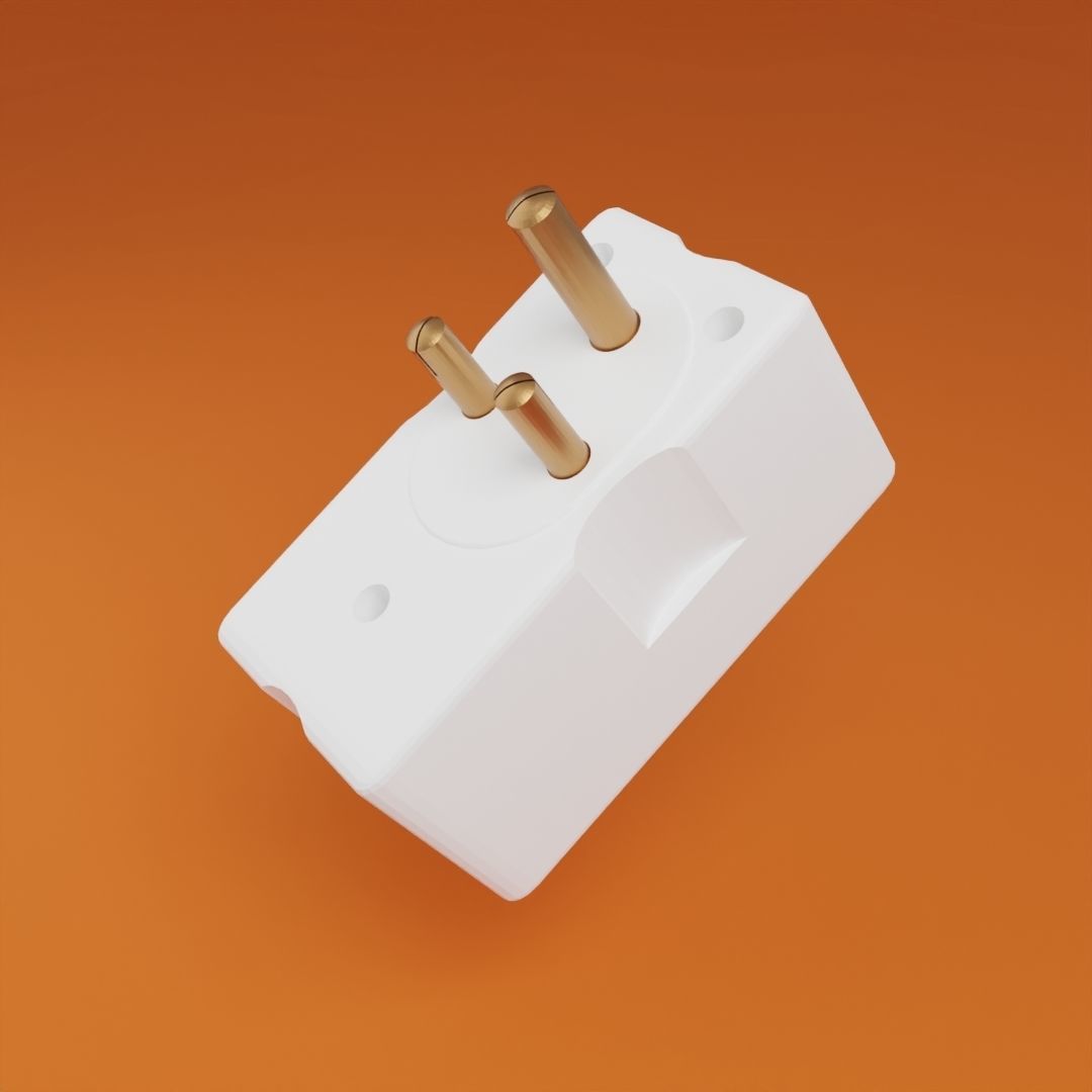 Multi Plug socket 3D model_1