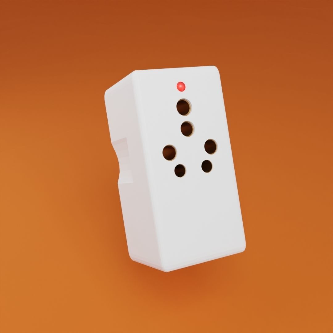 Multi Plug socket 3D model_5