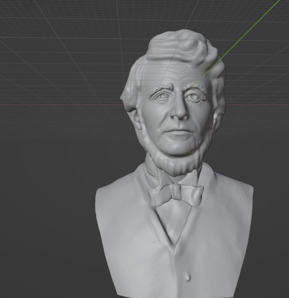 Henry David Thoreau 3D print model_11