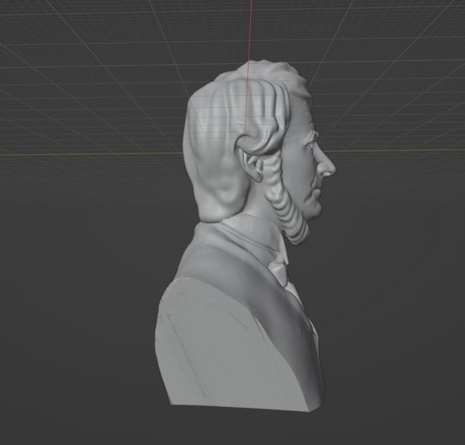 Henry David Thoreau 3D print model_3