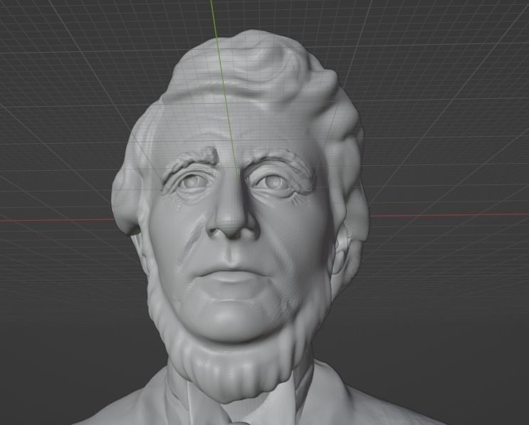 Henry David Thoreau 3D print model_18