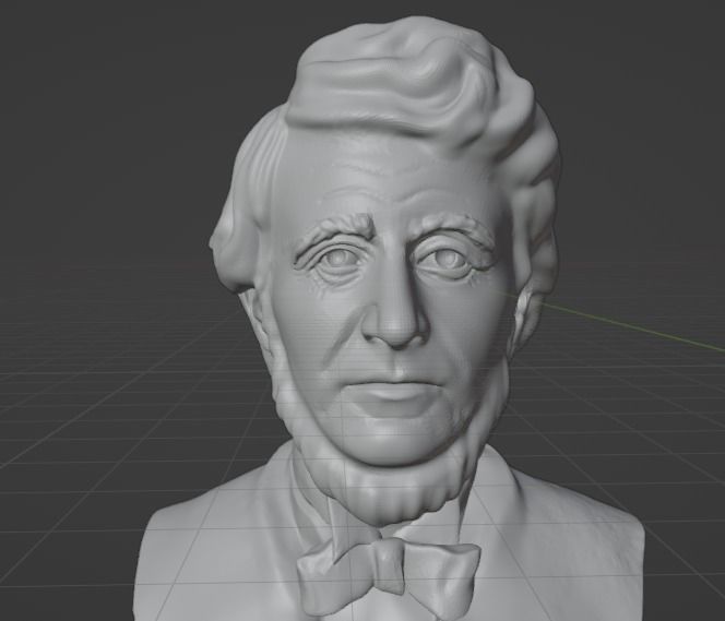 Henry David Thoreau 3D print model_4