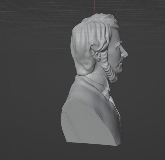 Henry David Thoreau 3D print model_12