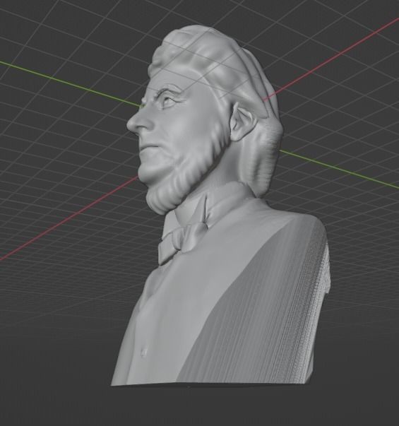 Henry David Thoreau 3D print model_13