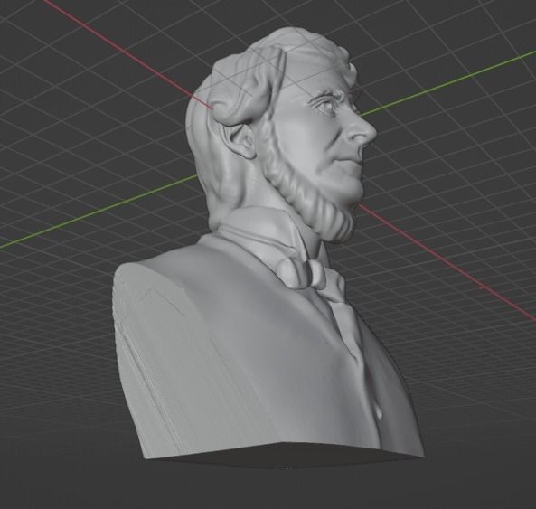 Henry David Thoreau 3D print model_2
