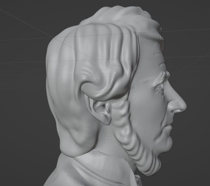 Henry David Thoreau 3D print model_20