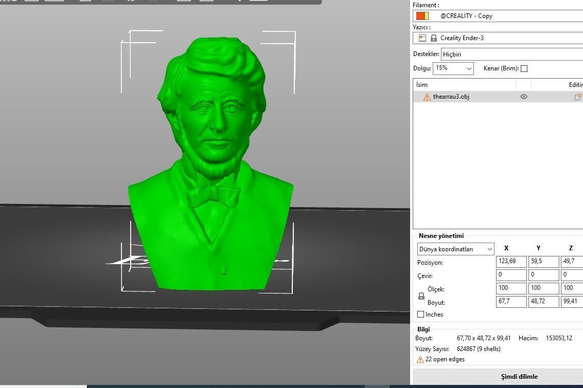 Henry David Thoreau 3D print model_14