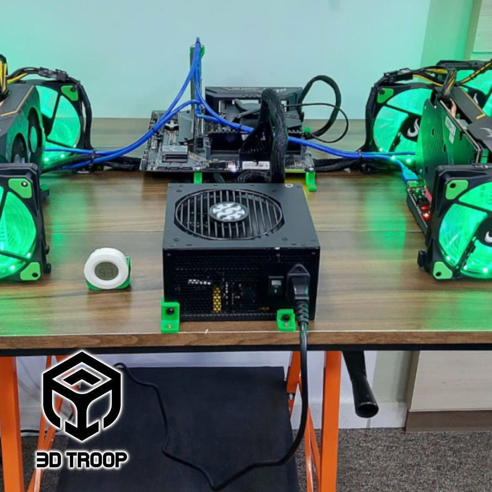 MOTHERBOARD AND POWER SUPPLY SUPPORTS KIT 3D print model_2