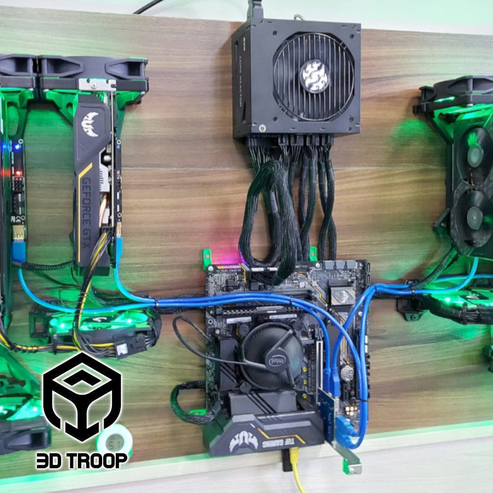 MOTHERBOARD AND POWER SUPPLY SUPPORTS KIT 3D print model_3