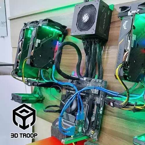 MOTHERBOARD AND POWER SUPPLY SUPPORTS KIT 3D print model MOTHERBOARD AND POWER SUPPLY SUPPORTS KIT 3D print model