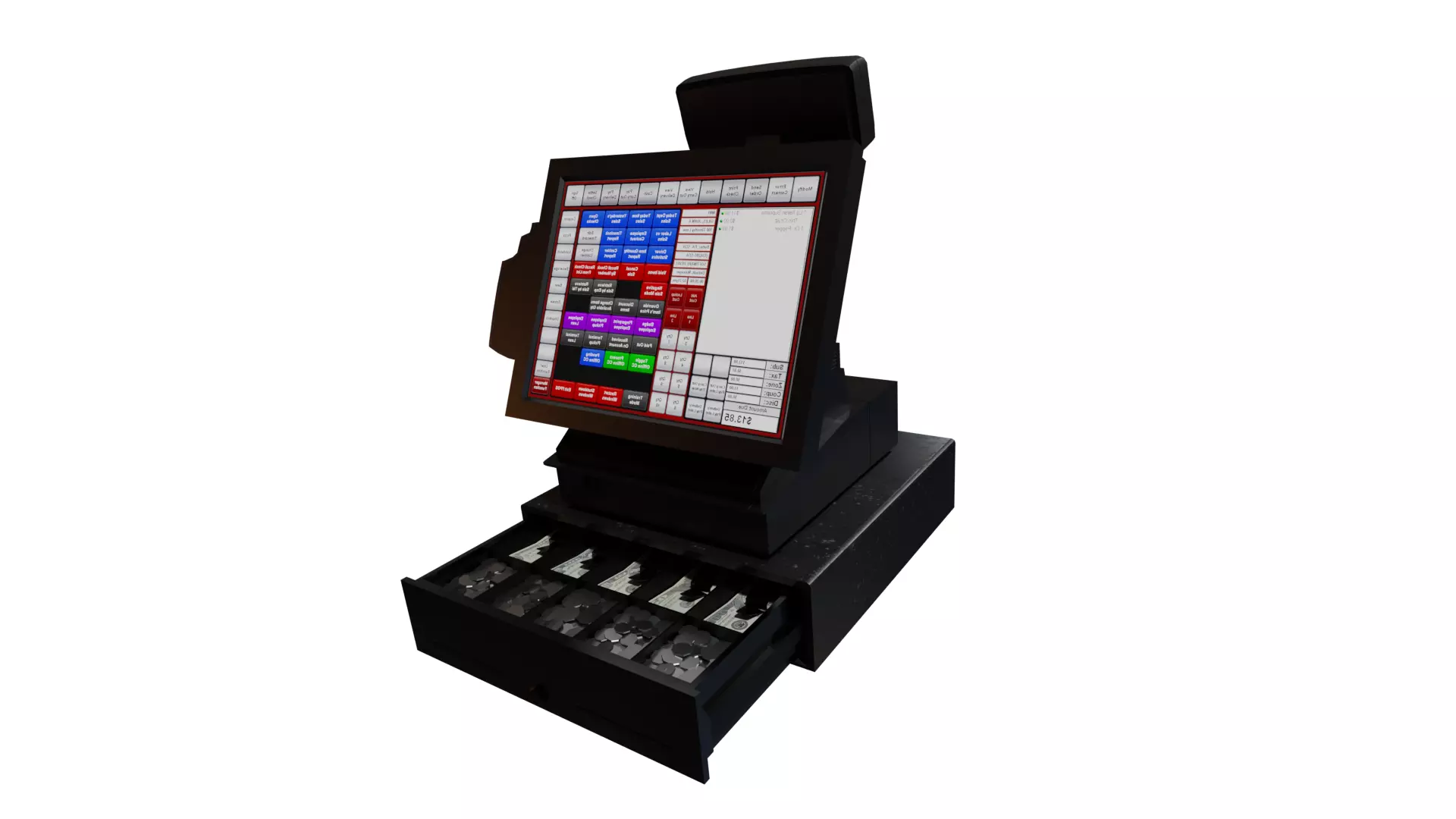 Cashier Registry Low-poly 3D model