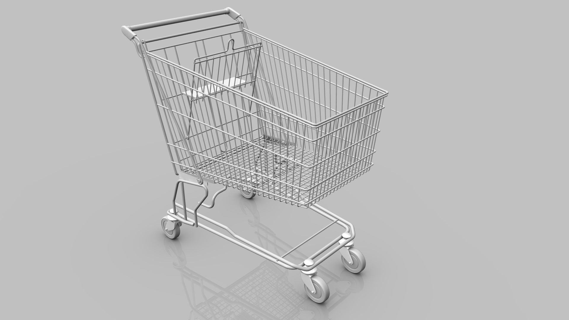 Shopping cart 3D model_9