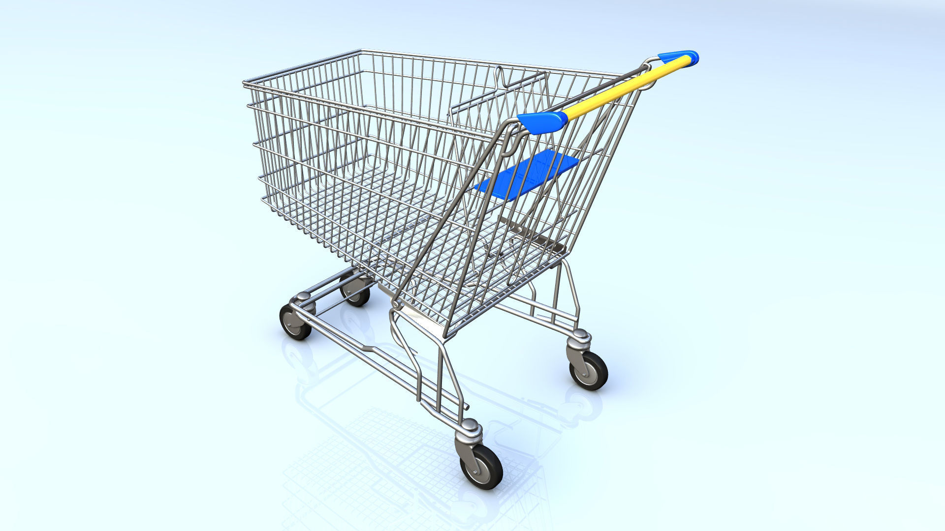 Shopping cart 3D model_4