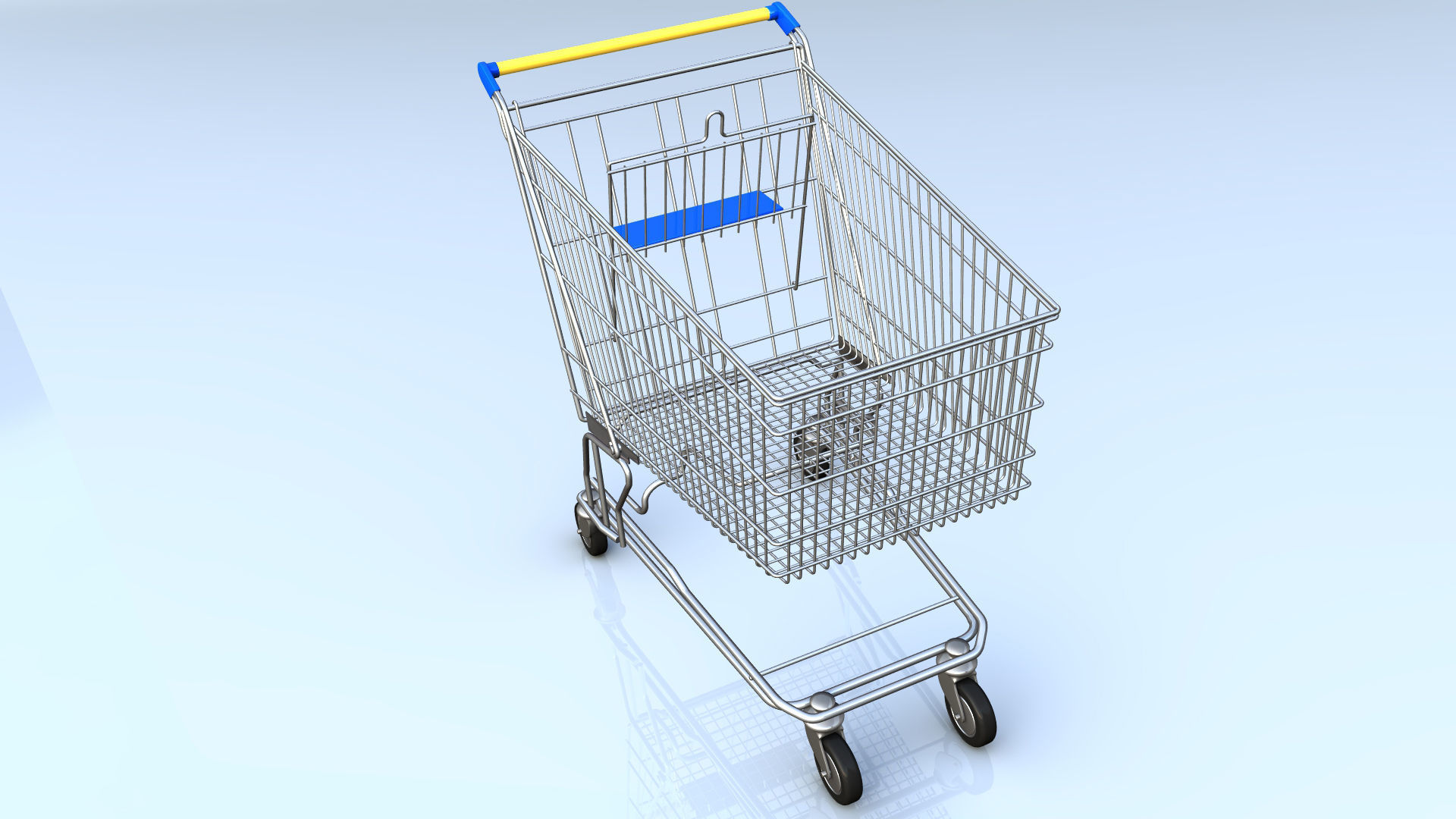 Shopping cart 3D model_6
