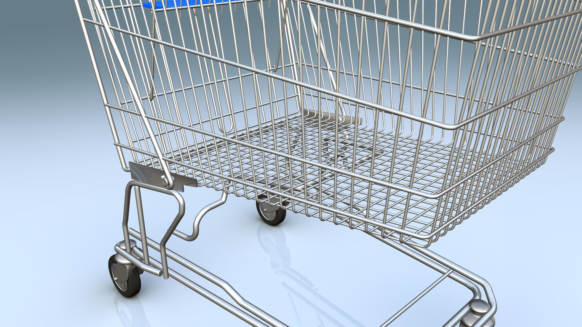 Shopping cart 3D model_1