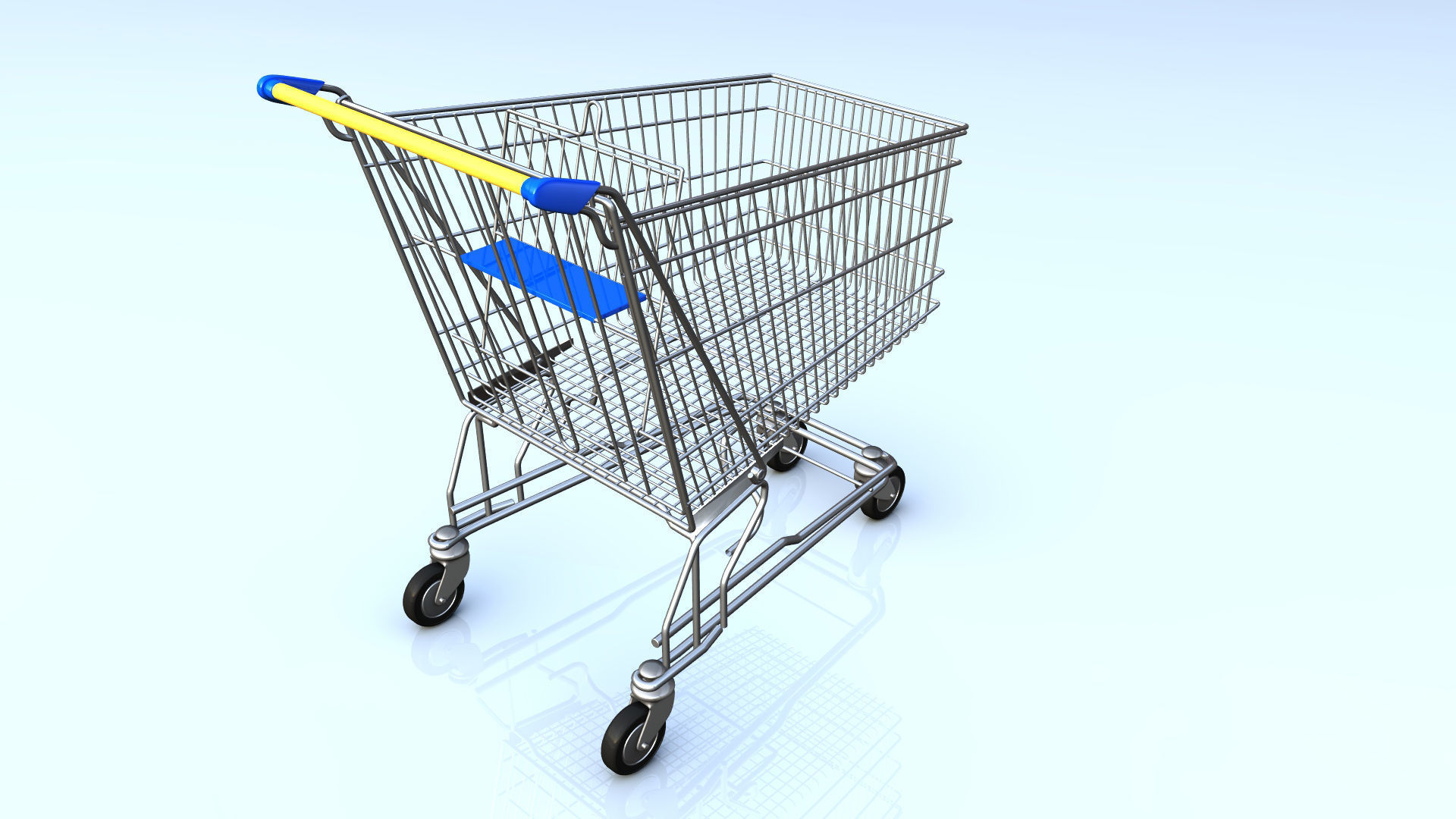 Shopping cart 3D model_3