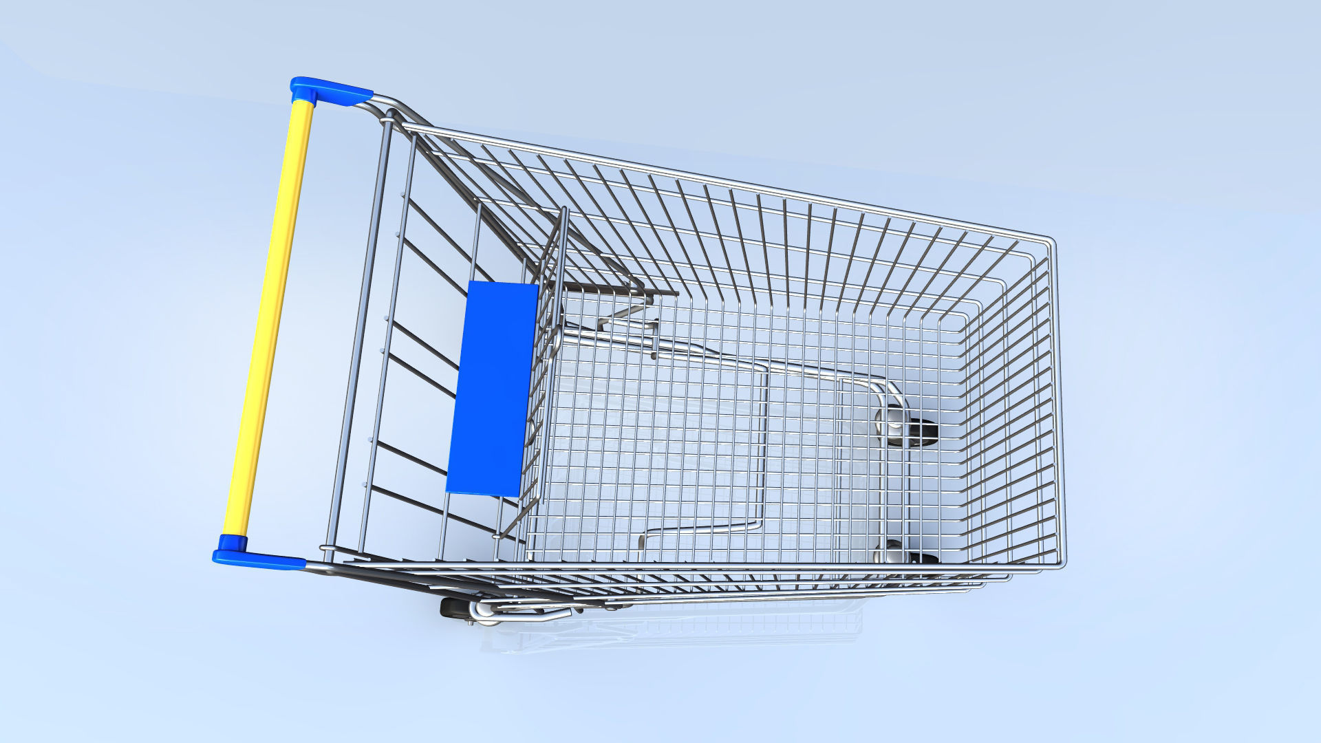 Shopping cart 3D model_7