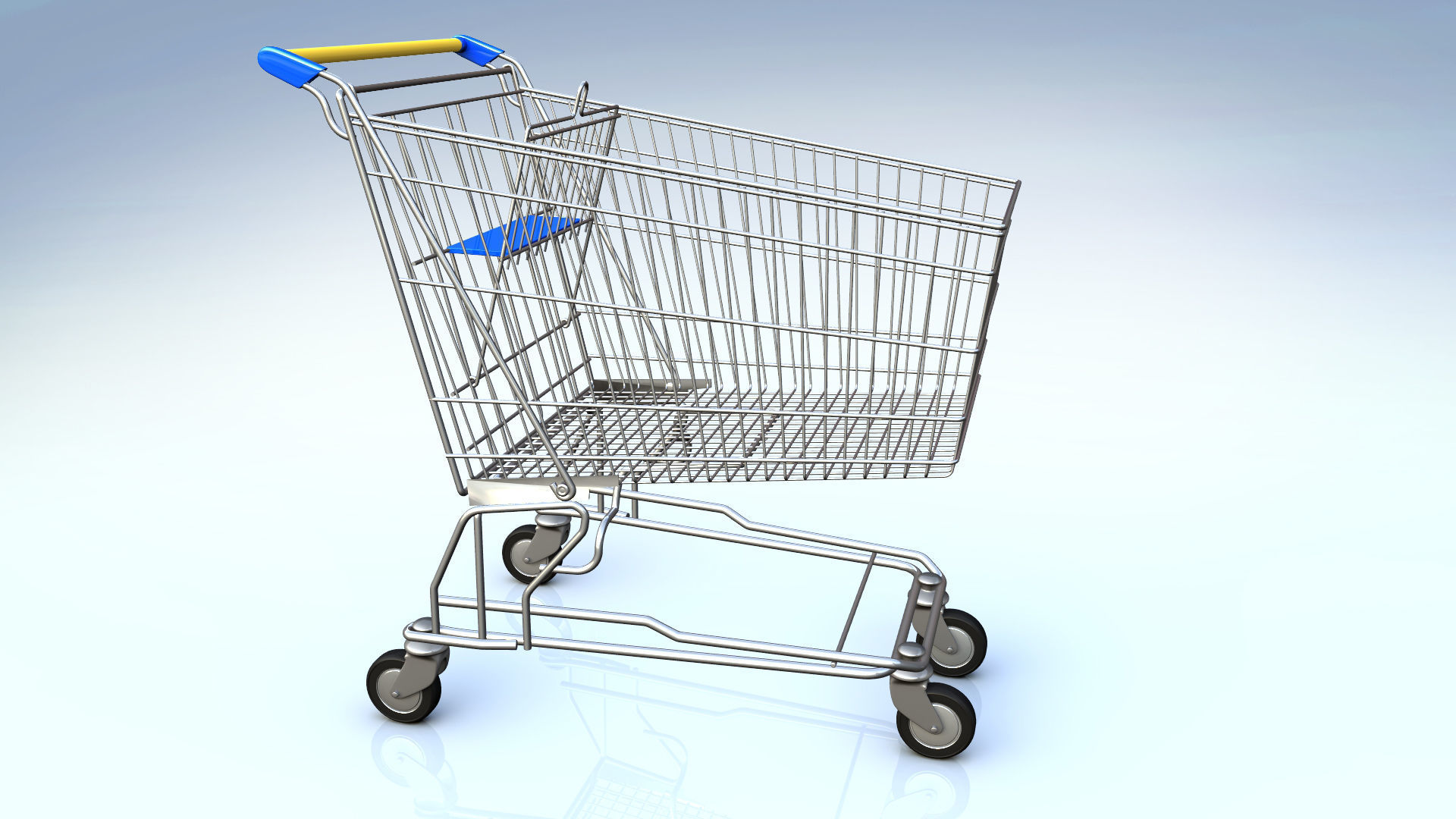 Shopping cart 3D model_2