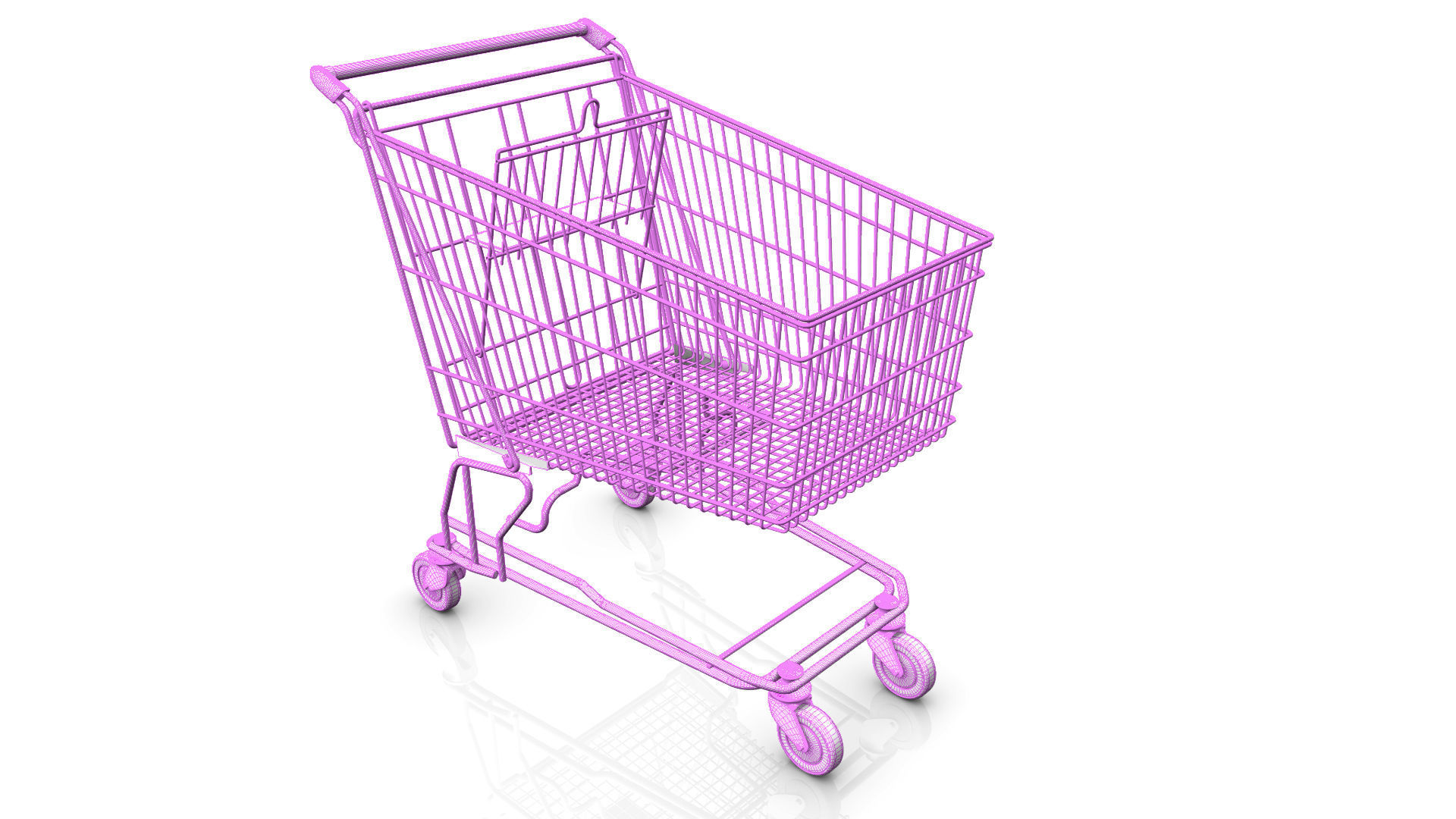 Shopping cart 3D model_10